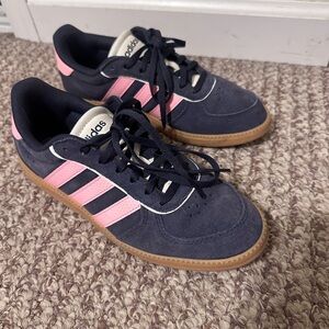 Adidas Navy and Pink Breaknet sneakers